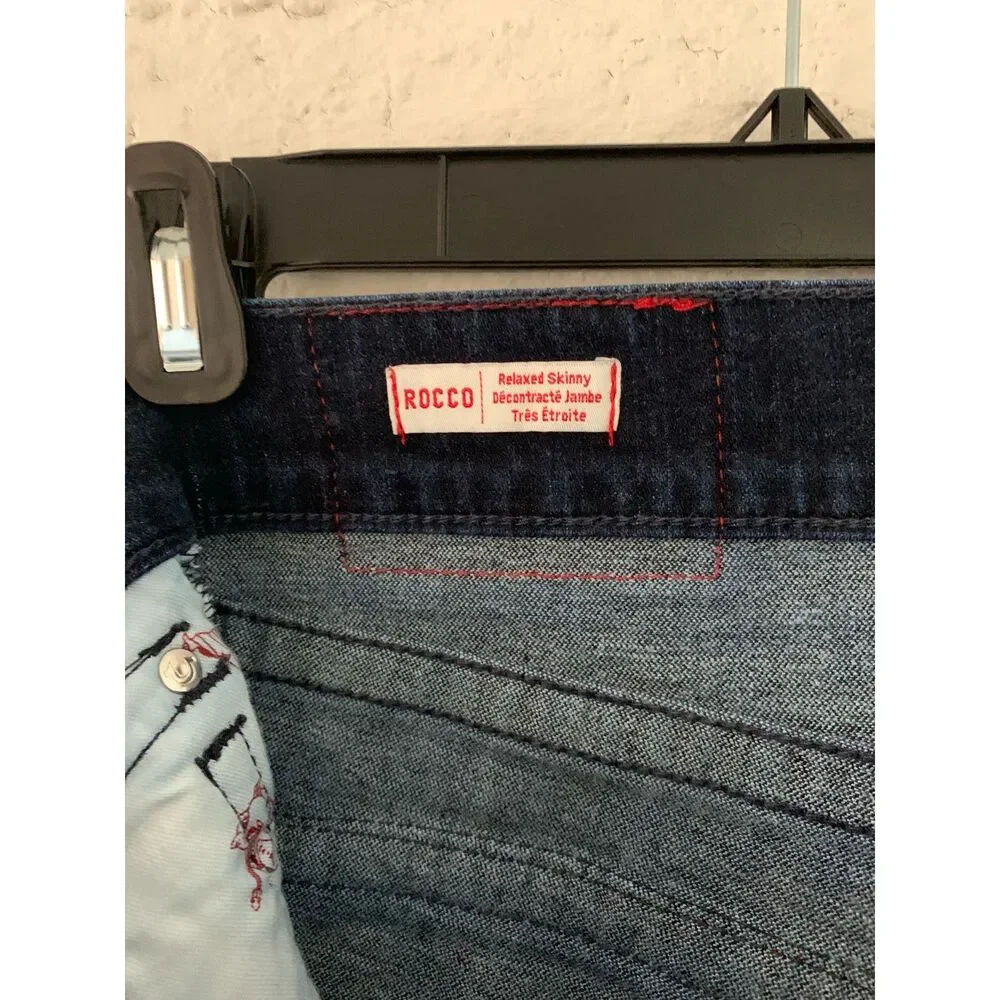 True Religion Rocco Flap Skinny Jean 30 x 34 measured 31x33
